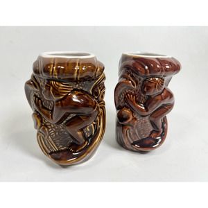 NWOT Daga Hawaii Tiki Surfer Glazed Mug set of 2